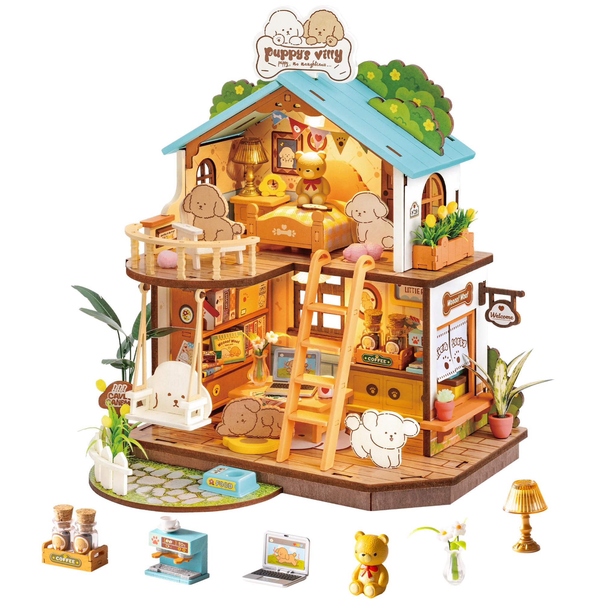 Amazon.com: ROBOTIME DIY Miniature House Kit, Mini Wooden
